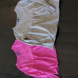 2 Long Sleeve Peplum Tops